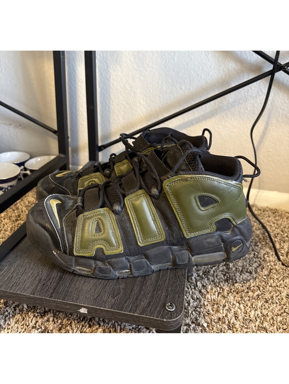 Nike Air More Uptempo ‘96 Men's Size 11 Black/Rough Green DH8011-001 Sneakers